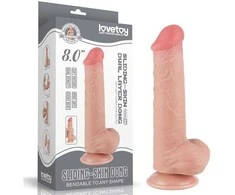 LOVETOY 8 colių slankiojančios odos dvigubo sluoksnio Dong minkštimas