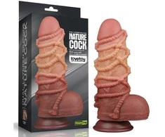 LOVETOY 9,5 colio dvigubo sluoksnio platininis silikoninis kranas su virve