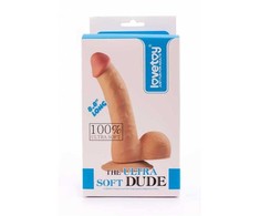 „Lovetoy“ kūno spalvos dildo, tikroviško penio išvaizdos, 20 cm