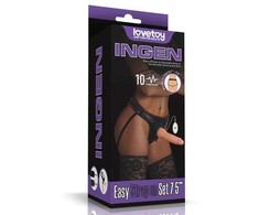 Lovetoy Vibruojantis „Easy Strapon“ rinkinys 7,5 colio