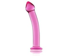 Lovetoy Lekko zakrzywione dildo proste rožinė 18,5 cm