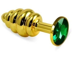 LOVETOY Gold Spiral Plug Žalias