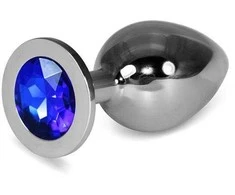 LOVETOY Large Sidabrinis Plug Darkblue