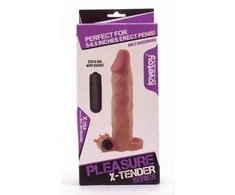 Lovetoy Pridėkite 2 colių „Pleasure X Tender“ vibruojančią penio rankovę su minkšta oda