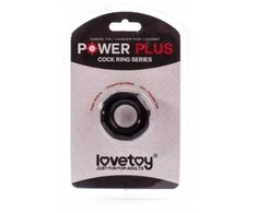 LoveToy POWER PLUS Cockring Juodas