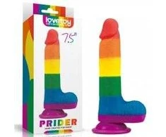 LOVETOY Prider Dildo 7.5' Colorful