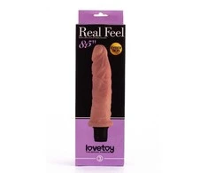 „Lovetoy“ vibratorius, natūralus, gyslotas, vibruojantis penis, 20 cm