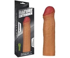 Lovetoy Nature Pridėkite 2 colių revoliucinį silikoninį natūralios tekstūros ilgintuvą