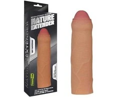 Lovetoy Pridėti 2,5 cm revoliucinį silikoninį „Nature“ ilgintuvą neapipjaustytam