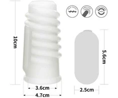LOVETOY vibruojantis spiralinis riterių žiedas (Baltas) I
