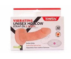 LOVETOY vibruojantis unisex tuščiaviduris dirželis