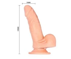 LYBAILE Barbara Mark Multi Speed Real Vibratorius 15 cm Minkštimas