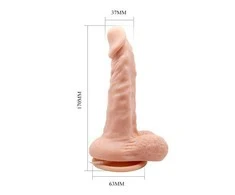 BAILE Varpos su sėklidės vibruojantis dildo siurbtukas stiprus