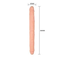 Baile Vibrators BAILE Natūralus tikroviškas varpos du galai dvigubi 36