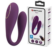 PRETTY LOVE C-TYPE Pretty Love August App-Controlled Double Vibrator Violetinė Silicone 12 Modes