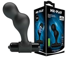 LYBAILE Mr. Play Silikoninis analinis kištukas, 10 vibracijos funkcijų Juodas
