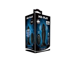 „Mr Play Mini“ vibruojantis analinis kaištis peniui su nuotolinio valdymo pultu, 12 cm