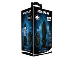 „Mr Play Strong“ vibruojantis įkraunamas analinis kamštelis, 12 cm, 12 režimų