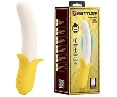 PRETTY LOVE - bananinis graikiškas vibratorius, 7 vibracijos funkcijos, 3 stūmimo nustatymai