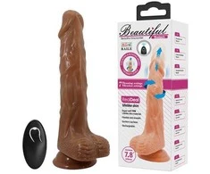 Baile Dildos BAILE - Bodach 7,8'', 7 vibracijos funkcijos 7 sukimo funkcijos Thrusting Belaidis nuotolinio valdymo pultas Siurbimo pagrindas