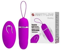 „Pretty Love“ vibruojantis kiaušinio formos vaginalinis masažuoklis su nuotolinio valdymo pultu, 12 režimų
