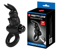 LYBAILE Pretty Love Exciting Vibrating Cock Ring Juodas