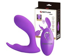 Pretty Love Bottom Pretty Love Idabelle Violet Wireless Dual Motor Massager with Remote