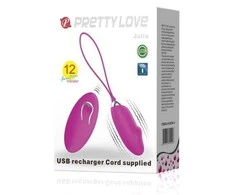 PRETTY LOVE -JULIA, 12 vibracijos funkcijų Belaidis nuotolinio valdymo pultas