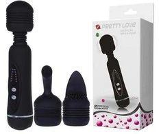 Pretty Love Flirtation BAILE klitorio stimuliatorius-masažuoklis su 12 režimų antgaliais