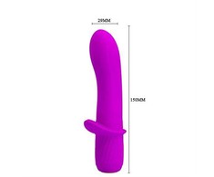 Pretty Love Orlando Juodas Finger Vibration Device, 10 Modes, Silicone