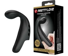 Pretty Love Flirtation Pretty Love Juodas Gorgon Rechargeable Finger Massager, 10 Modes, Juodas