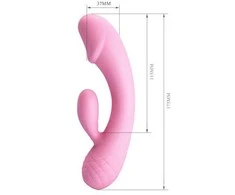 „Pretty Love“ lenktas G taško ir klitorio vibratorius 17 cm