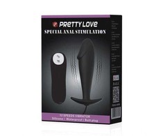Pretty Love Svakom Primo Silicone Vibrating Plug with Wireless Remote, Juodas, Small