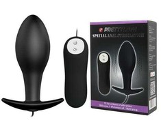 Pretty Love Bottom Pretty Love Anchor Shape Silicone Plug 12 Vibration Modes Juodas 85mm