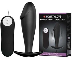 Pretty Love Svakom Primo Silicone Vibrating Plug with Wireless Remote, Juodas, Small