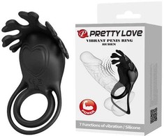 Pretty Love Male LYBAILE Pretty Love vibruojantis varpos žiedas Juodas