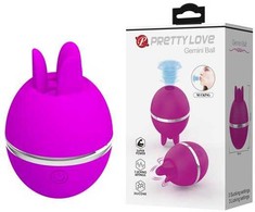Pretty Love Flirtation Pretty Love Gemini Ball Violetinė Silicone Intimate Massager with Pulsation
