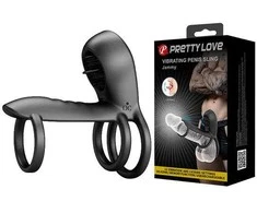 „Pretty Love“ vibruojantis porų rankovė varpos sėklidėms, erekcijos žiedas, sekso masažuoklis