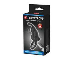 LYBAILE Pretty Love Vibro Penis Ring Rabbit I Juodas