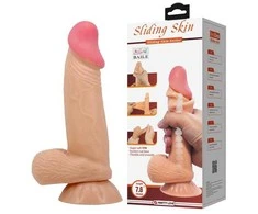 PRETTY LOVE HIGH GRADE BAILE - Sliding Skin 7,6'' Flesh, Suction base Bendable TPR