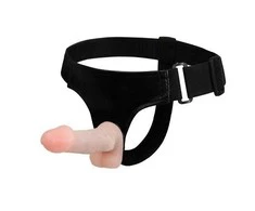 BAILE Rinkinys dirželiai 2x tikroviški dildo 10cm