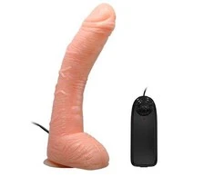 BAILE Dildo lenktas penio siurbtukas nuotolinio valdymo pultelis 28 cm
