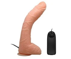 BAILE Dildo lenktas penio siurbtukas nuotolinio valdymo pultelis 28 cm