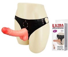 BAILE Odinis dirželis su tikrovišku dilde 18 cm