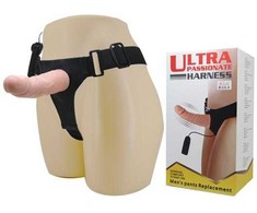 BAILE Vibruojantis dirželis, nuimamas tikroviškas dildo