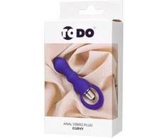 ToDo by Toyfa Anal plug Curvy, silicone, violetinė, 14 cm, O 3.2 cm