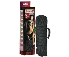 Shibari Bondage Bondage rope 3 m juodas