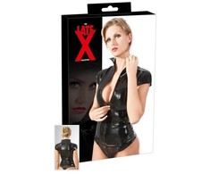 Late X Latex Shirt Zip juodas M