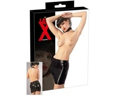 Late X Latex Mini Skirt juodas L