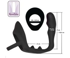 Black Velvets Juodas Velvets Ring &amp; Plug